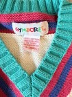 Vintage Gymboree Kids Preppy Cable Knit Sweater Xs Cream V-neck Cotton