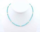 4mm Small Bead Turquoise   Pearl Necklace 14k Gold Filled Small Dainty Choker