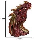 Fantasy Volcanic Fire Red Spiked Dragon Head Wall Decor Plaque With Led Lights