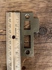 Antique vintage Door Strike Plate  Mortise  Victorian  Art Deco  Brass  3-1 4 