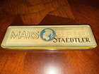 Vintage Mars Staedtler Tin Pencil Case German Grumbacher Charcoal Pencils