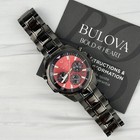 Bulova Marine Star 98b350 Men s Chronograph Quartz Watch 43mm Red Dial