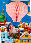 Vintage Advent Calendar Christmas Carlsen Verlag Denmark Santa Honeycomb Balloon