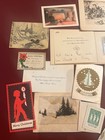 Antique Vintage Christmas Cards - 90 To 110 Years Old - Ephemera Lot 1910   1935