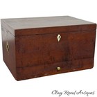 Antique American Birdseye Maple Document Box With Drawer And Compartment 1800s