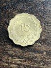 1953 Paraguay 15 Fifteen Centimos Lion Au Almost Uncirculated Actual Coin Tc3901