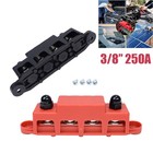 3 8    250a 4 Stud Busbar Bus Bar Power Distribution Terminal Block Red black