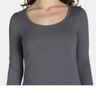 No Boundaries Scoop Neck Everyday Tee Long Sleeves Xs 0-2 New With Tags Gray