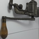 Antique Universal No  1 Manual Crank Cast Iron Meat Grinder Wood Handle 1800s