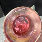 Signed Large Art Glass Perfume Bottle  Vanity Decor Heart Valentines Day Cherry