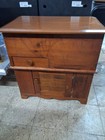 Antique 19th Century Pine Wood Lift Top Dry Sink Washstand Cabinet