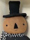 11 5  Handmade Primitive Fall Halloween Pumpkin Head Skeleton