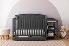 5-in-1 Convertible Crib   Changer Gray Adjustable Storkcraft Steveston Gold