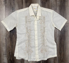 Vintage 70s Barong Tagalog Button Up Size Large Faxton Original Philippines