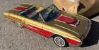 1963 Bandai Japan Tin Friction Ford Thunderbird Gold Red White Convertible W box