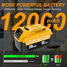 2pack For Dewalt 20v 20 Volt Max Xr 12 0ah Lithium Battery Dcb206-2 dual Charger