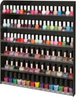 Black Acrylic 6 Shelf Wall Mounted Nail Polish Rack  Holds 102 Bottles