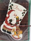 Bucilla  santa And Rocking Horse  Felt Stocking Kit 32968