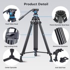 Sirui Am-25s Video Tripod 74 8 Inch Heavy Duty Fluid