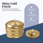 Church Communion Tray Set Stainless Steel 3 Trays   2 Bread Plates With Lids