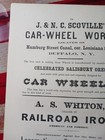 1873 Antique Advertising Scoville s Car Wheel Works Buffalo Ny Salisbury Ore