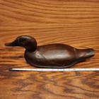 Vintage 15 5  Primitive Hand Carved Wooden Mallard Duck Realistic Wood Decoy