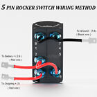 12v Toggle Rocker Switch Led Light Blue 20a Waterproof Marine Boat Rv Switch
