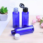 30pc 2oz Blue Empty Flip Top Travel Bottles Refillable Plastic Liquid Containers