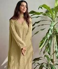 Designer Pakistani Ethnic Kurti Pant Dupatta Set Indian Party Wear Salwar Kameez
