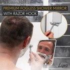 Fogless Shower Mirror For Shaving - Suction Cup  Removable Razor Holder  Shatter