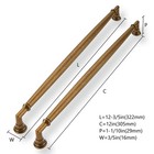 2 Pack 12 Inch 305mm  Antique Brass Cabinet Pulls Solid Heavy Duty Vintage Br   