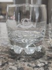Pair Of Crown Royal Logo Heavy Whiskey Low Ball Rocks Glasses Set-made In Italy