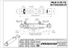 Hydraulic Cylinder For Loader Welded Double Acting 2  Bore 22 75  Stroke 2x22 75