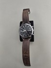 Fossil Men s Chronograph Quartz Wristwatch Brown Leather Band Black Dial Box