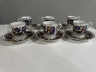 Vintage 2002 K  tahya Porselen Hand Made Turkish Coffee Set - 12 Pc Flawless