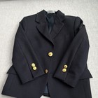 Polo By Ralph Lauren Boys Navy Wool Blazer Jacket Size 8 Two-button Lined