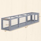 Pawhut Wooden Outdoor Cat Tunnel Toy W  Entrances  Cat Tube  Dark Gray