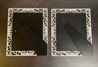 Vintage Pair Of White Filigree Metal Picture Frames Shabby Chic Design 8    X 10   