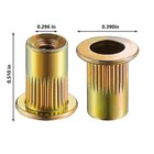 Wensilon Rivet Nut 10-32unc 200pcs Yellow Zinc Plated Finish 10-32 