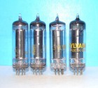 35c5 Aa5 Sylvania Radio Audio Amplifier Vintage Vacuum Tubes 4 Valve Tested 35c5
