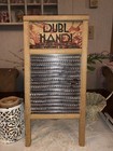 Vintage Dubl Handi Wooden Washboard Columbus Ohio Washboard Co  18    X 8 5   