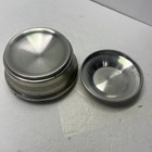 Vtg Powder Puff Music Box Round Metal Vanity Victorian Couple Lara   s Theme Song