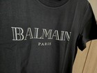 Nwot Balmain Mens Original Metalic  Logo T-shirt Black 100  Authentic Size L