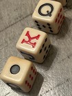 Vintage Spanish Celluloid Poker Dice Set 060525 