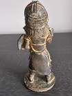 Benin Bronze Warrior Royal Art Nigeria Lost Wax Technique 9 5    Inches Tall Read