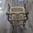 Rare Antique Victorian Cast  Brass Bronze Side Table Dragons Northwind Faces