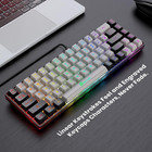 68 Keys Membrane Gaming Wired Keyboard For Pc Laptop Windows Gamer  grey-black 