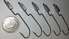 36-pack Lot  180 Pieces  Eagle Claw Lead Weighted Jig Head Worm Hooks Bronze 1 0