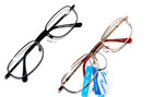 2 Pair  Reading Glasses Spring Temples Impact Impact Resistant Lens  Power 1 50