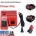 Rapid Charger For Milwaukee 48-59-1812 For M12 For M18 18v 12v Dual Voltage New